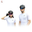 自転車 サイクルウェア メンズ 男性用 プロ仕様 ロードバイク サイクリングジャージ 半袖 吸湿速乾 ショートスリーブ スポーツウェア ポリエステル素材 ホワイ...
