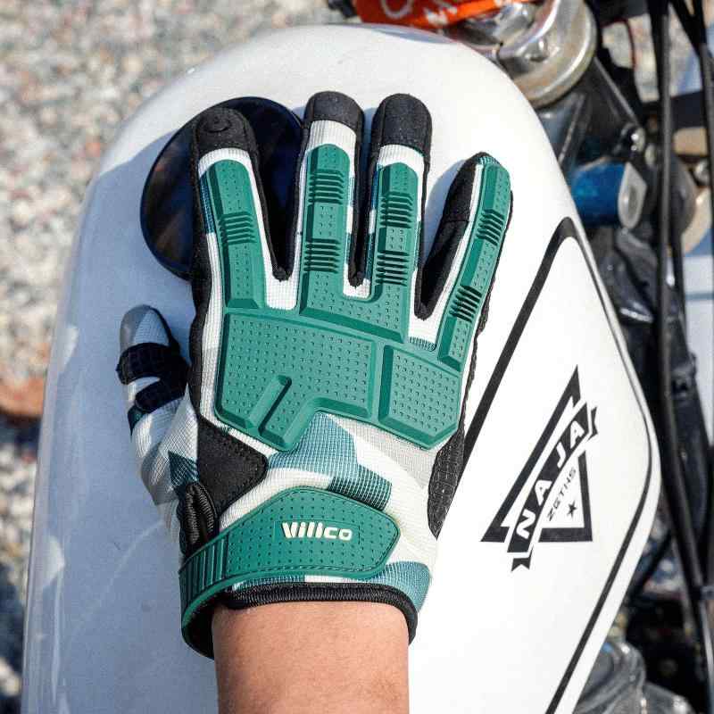 サイクリンググローブ 男女兼用 フルフィンガー 衝撃吸収 耐摩耗 耐衝撃 スマホ対応 アウトドア MTB ロ..