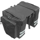 自転車 バイク用 リアキャリア サイドバッグ 両側 パニアバッグ 大容量 30L 帆布製 工具入れ 通勤 通学 ツーリング アウトドア ブラック レッド ブルー