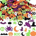 デコレーションシール ハロウィン グリッター フォーム 自己粘着 パーティー イベント 飾り付け クラフト DIY 簡単貼り付け 猫 おばけ カボチャ キャラク...