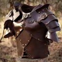 甲冑 レザーアーマー 革鎧 中世風 レトロ ヴィンテージ ダーク ゴシック スタッズ リベット 編み上げ レースアップ プロテクター 鎧 ハロウィン コスプレ ...