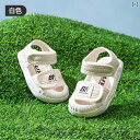 スポーツサンダル ベビー キッズ 男女兼用 つま先保護 歩行練習 ソフトソール 通気性 メッシュ マイクロファイバーレザー ゴム底 マジックテープ 花柄 無地 カジュアル 幼児 夏用(4)