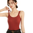 キャミソール タンクトップ レディース リヨセル素材 ブラトップ カップ付き インナー 美背デザイン 副乳カバー 脇高設計 シームレス 一体型 ラウンドネック シンプル 吸湿性 快適な着心地