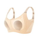 ブラジャー レディース 夏用 接触冷感 シームレス ワイヤレス 薄手 通気性 吸汗性 ナイロン製 超薄モールドカップ うさぎ耳カップ 大胸向け ミニマイザーブラ 大きいサイズ