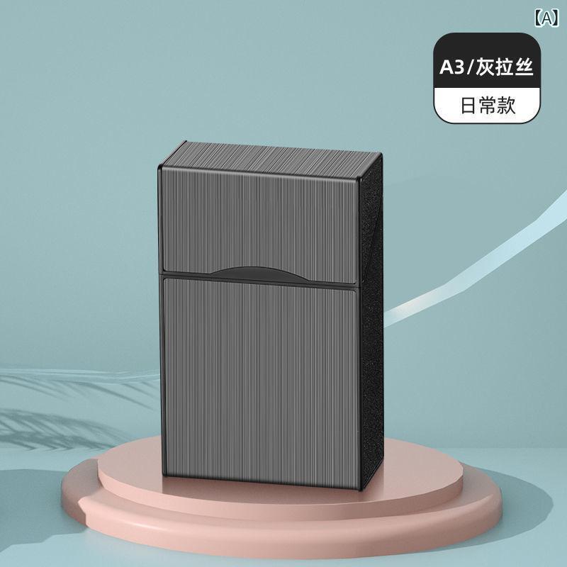 シガレットケース 携帯用 防水 防湿 アルミニウム合金製 おしゃれ 個性的 耐圧 潰れ防止 ソフト ハード..