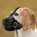 マズル 犬用 中型犬 大型犬 噛みつき防止 無駄吠え防止 拾い食い防止 しつけ用 PUレザー 合成皮革 調節可能 バスケットタイプ ブラック(x100)