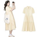 シャツワンピース マタニティ 半袖 綿 コットン 無地 ゆったり 妊婦服 体型カバー お腹カバー 着痩せ スタイルアップ おしゃれ ファッション 快適 ミディ丈...