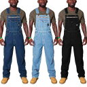 オーバーオール メンズ 男性用 デニム ジーンズ サロペット ダメージ加工 クラッシュ加工 ストレートシルエット カジュアルスタイル 普段使い ストリート系ファッション ポリエステル混紡