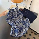 キャミソール レディース 夏 サマー 刺繍 ホルターネック オフショルダー ノースリーブ トップス ポリエステル ブルー デザイン 高級感 エレガント 上品 普段使い お出かけ 大人カジュアル
