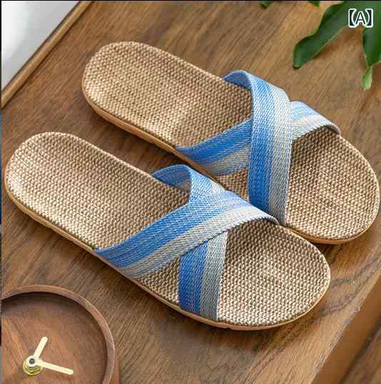 サンダル メンズ レディース 天然素材 ラタン 麻 竹 草 手編み 編み込み 涼感 スリッパ 軽量 快適 通気性 ルームシューズ 外履き 普段使い 夏用