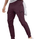 パンツ メンズ カーゴパンツ ワークパンツ カジュアルパンツ ルーズフィット ロング テーパード 裾絞り ジョガーパンツ ポリエステル ストレッチ 接触冷感 クール 普段使い レジャー アウトドア 夏用(x2)