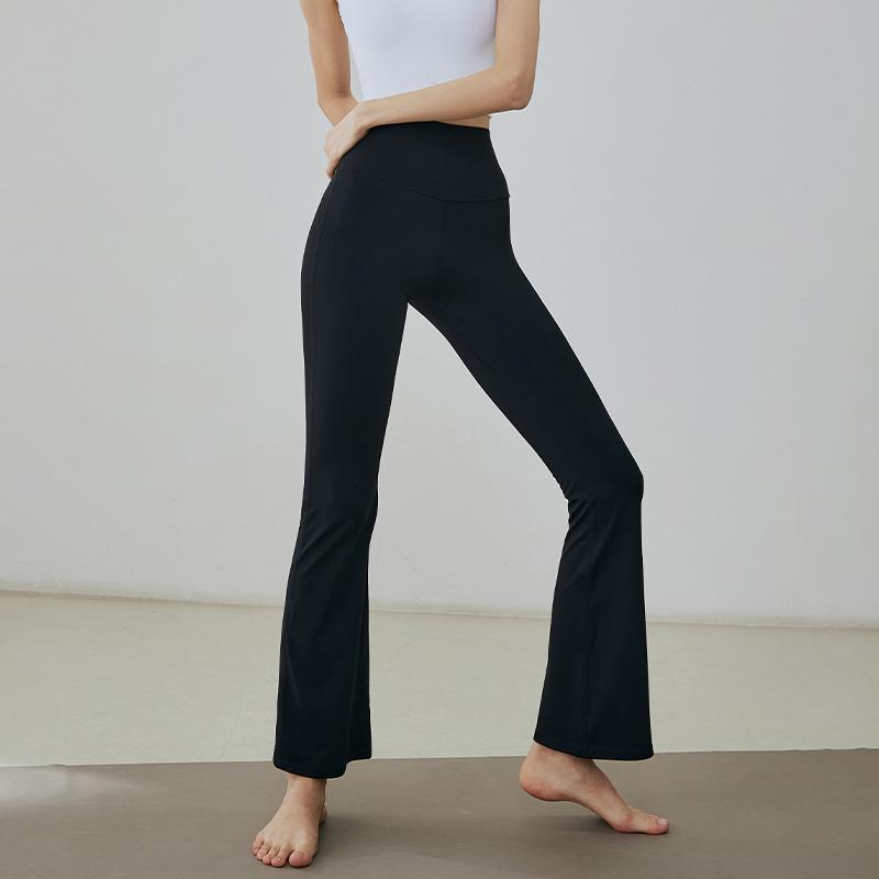 ヨガパンツ レディース ゆったり ハイウエスト フレアシルエット フィットネス ジム トレーニング スポーツ アウトドア ナイロン ポリウレタン 高伸縮性 ストレッチ素材 通気性 軽量 快適な着心地 脚長効果
