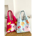 バッグ レディース インフルエンサー かわいい イラストプリント フロッキー加工 キャンバス トートバッグ 大容量 肩掛け ソフトタイプ 横型 スクエア 通勤 普段使い デイリーユース