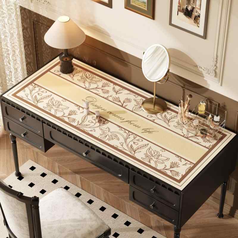 テーブルマット レザー調 防水 防油 滑り止め ドレッサー デスク ダイニングテーブル 長方形 レトロ ヴィンテージ アメリカン 高級感 ライトラグジュアリー