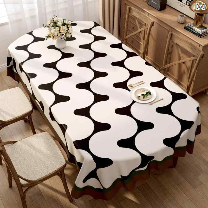 テーブルクロス フレンチスタイル 楕円形 PVC製 防水 撥水 油汚れ防止 洗濯不要 お手入れ簡単 耐熱性 花柄 食卓用 ダイニング リビング コーヒーテーブル用 高級感 上質