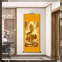 掛軸 釈迦牟尼仏 釈迦如来 仏画 絹製 高画質 高精細 中国古典 東洋風 和風 古風 巻物 壁掛け 印刷 縁起物 開運祈願 書斎 玄関 リビング 和室 仏間 店舗 オフィス用(x2)