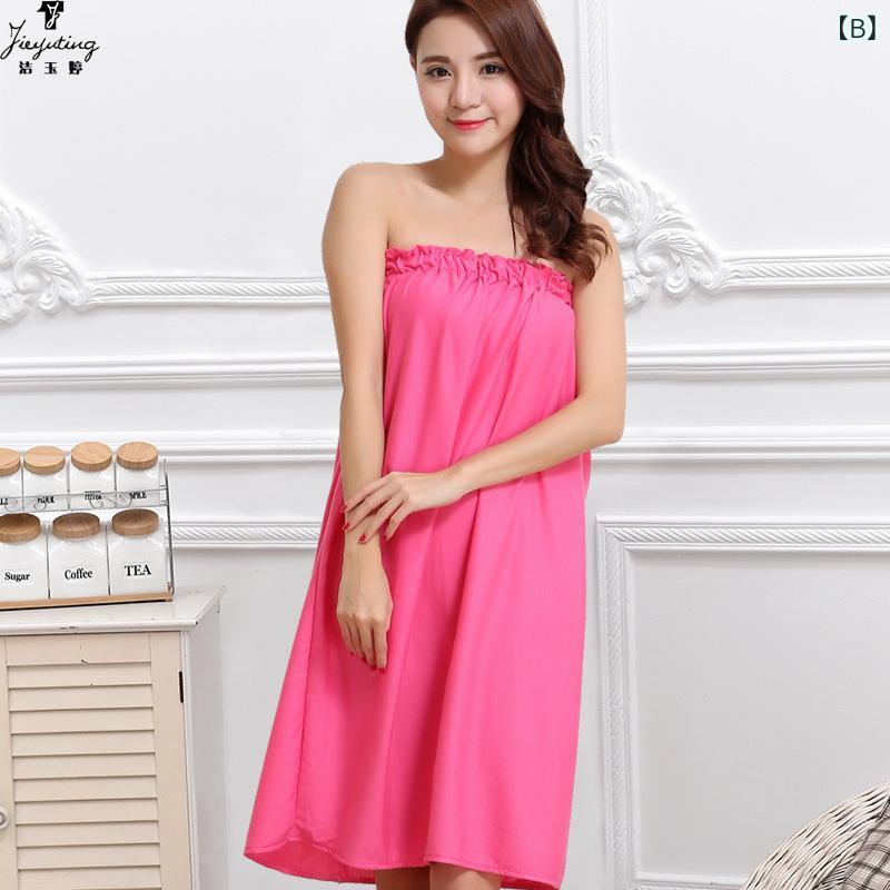 バスローブ レディース 綿混紡 ベアトップ 浴衣 ラップタオル 巻きタオル 吸水速乾 サウナウェア ルームウェア パジャマ ガウン 美容院 エステ 温泉 スパ お風呂上り リラックス 施術着 部屋着