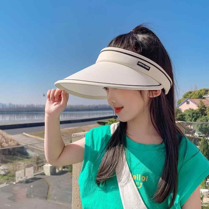 サンバイザー 親子 キッズ 子供 男の子 女の子 男女兼用 夏 UVカット 紫外線対策 日よけ 日差し対策 つば広 ワイドブリム 折りたたみ 丸めて収納 携帯便利 アウトドア スポーツ サイクリング レジャー ポリエステル アクリル