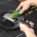 おろし器 大型 ステンレス製 チーズ レモン 野菜 ポテト 生姜 にんにく 薬味 多機能 キッチン用品 調理器具 台所用品 PP製 滑り止めグリップ 便利グッズ シンプル モダンデザイン