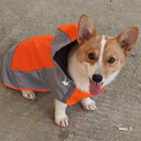 犬用 大型犬 レインコート 防寒着 ポンチョ ダブルレイヤー 防水 防風 アウトドア 散歩 ポリエステル製 ユニセックス イエロー オレンジ ブルー