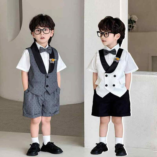 フォーマルスーツ 子供 キッズ 男の子 女の子 男女兼用 ベスト 短パン セットアップ ジレ ドット柄 水玉模様 夏服 夏用 ポリエステル 薄手 発表会 演奏会 結婚式 パーティー 入学式 セレモニー イベント 衣装 グレー ホワイト ブラック フォーマルスーツ 子供 キッズ 男の子 女の子 男女兼用 ベスト 短パン セットアップ ジレ ドット柄 水玉模様 夏服 夏用 ポリエステル 薄手 発表会 演奏会 結婚式 パーティー 入学式 セレモニー イベント 衣装 グレー ホワイト ブラック