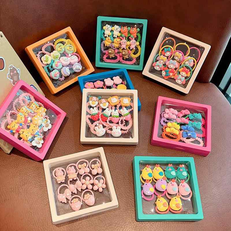 ヘアゴム キッズ 女の子 ベビー 子供用 かわいい 髪に優しい ミニサイズ 髪飾り 髪留め アクリル カラ..