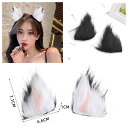 ヘアアクセサリー レディース 手作り もこもこ 獣耳 猫耳 狐耳 うさ耳 ヘアクリップ カチューシャ 髪飾り かわいい ロリータ コスプレ イベント ヘッドドレス ふわふわ フェイクファー 鈴付き(x2)