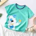 Tシャツ キッズ 男の子 女の子 綿100% 半袖 吸湿速乾 柔らかい 肌触り良い クルーネック 丸首 カートゥーン柄 キャラクター柄 動物柄 韓国風 普段使い 通園 通学 カジュアルスタイル 子供服