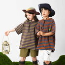 Tシャツ キッズ 男の子 女の子 半袖 夏 登山 アウトドア スポーツ カジュアルスタイル 綿100% ストライプ柄 柔らかい肌触り 安全基準A ブラック ホワイト グレー グリーン ブルー ブラウン 普段使い