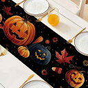 テーブルランナー ハロウィン 麻調 ポリエステル製 防水 無地 黒色 長方形 食卓 リビング ダイニング用 おしゃれ インテリア デコレーション