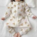 スリーパー キッズ 男の子 女の子 子供用 夏 薄手 ガーゼ 綿100% コットン 春秋向け 足付き つなぎ ロンパース 寝冷え防止 パジャマ ルームウェア 部屋着 吸湿 通気性