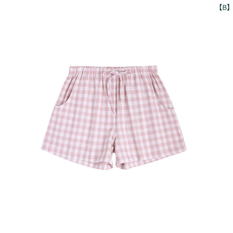 ルームパンツ メンズ 男性用 綿 コットン ダブルガーゼ 二重ガーゼ ハーフパンツ チェック柄 薄手 部屋着 パジャマ ワンマイルウェア シンプル カジュアル 通気性 涼しい 快適