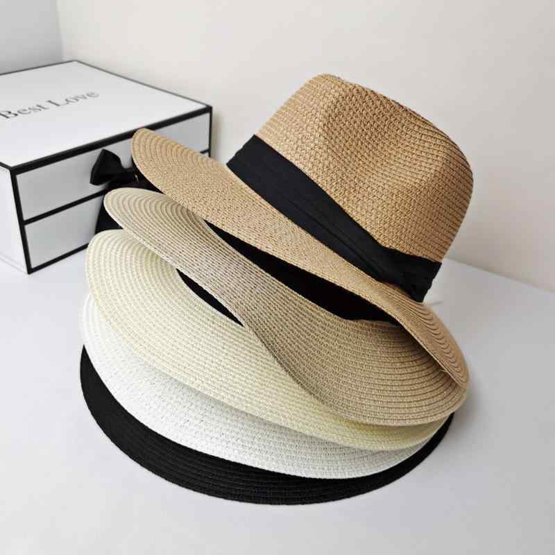パナマハット メンズ 男性用 夏用 ストローハット 草素材 アウトドア レジャー 旅行 日よけ UVカット 紫外線対策 つば広 中折れハット ビーチ リゾート シンプル カジュアル 通気性 軽量