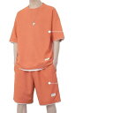 セットアップ メンズ ワッフル生地 半袖Tシャツ 五分丈ハーフパンツ 上下セット ポリエステル混紡 夏用 カジュアル スポーツ ルームウェア 普段使い 快適(4)