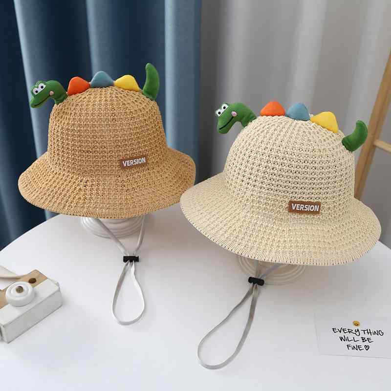 麦わら帽子 ベビー キッズ 男の子 女の子 UVカット サンハット つば広 ワイドブリム ラウンドトップ 恐..