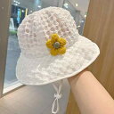 ハット ベビー 女の子 子供 日よけ帽子 夏用 薄手 つば広 バケットハット UVカット 紫外線対策 通気性 蒸れない かわいい コットン 綿素材 日焼け対策(x2)