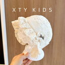 ベビー 女の子 帽子 綿 夏用 薄手 軽量 プリンセス風 レース リボン かわいい 新生児 赤ちゃん 低月齢 日よけ 紫外線対策 記念撮影 お宮参り お出かけ