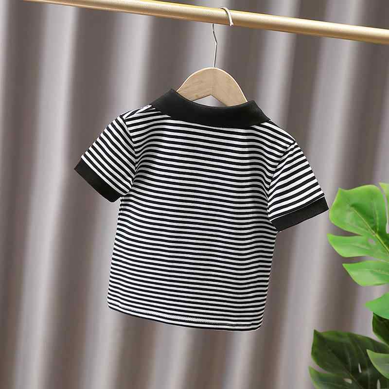 ポロシャツ キッズ 子供服 半袖 男の子 男児 ボーイズ ボーダー コットン 綿 綿 春夏 カジュアル 普段使い 通園 通学着 ブラック