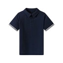 ポロシャツ キッズ 子供服 半袖 男の子 女の子 白 ホワイト トップス ブリティッシュ スクールユニフォーム 制服 通気性 小学生 中学生 通学用 快適 カジュアル 春夏 ホワイト ネイビー