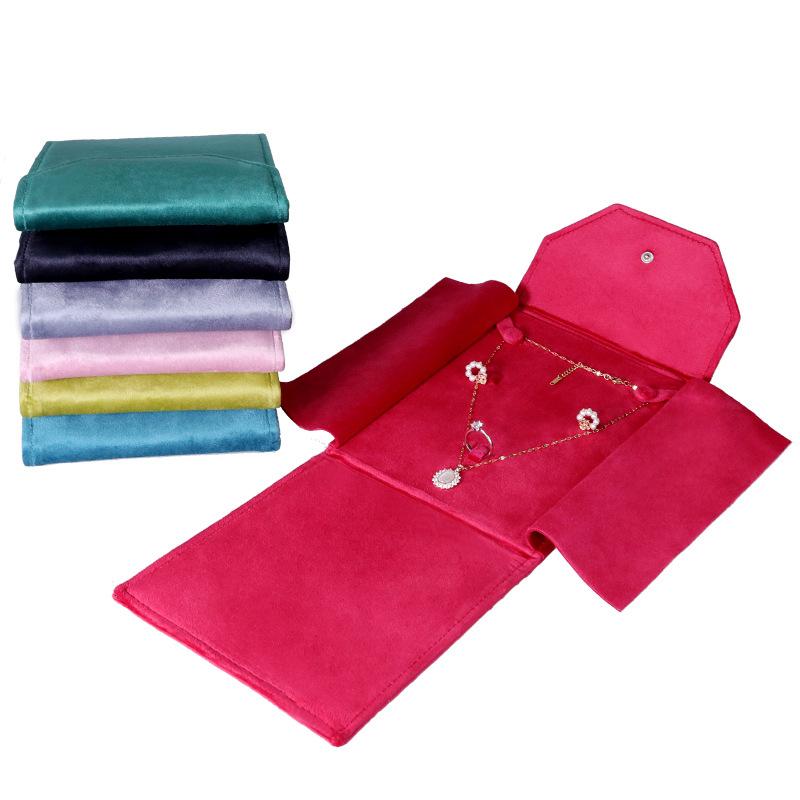 ジュエリーケース ベルベット アクセサリーポーチ ネックレス 指輪 リング イヤリング ピアス 収納ボックス 宝石箱 宝飾品保管 高級感 携帯用 ギフト プレゼ...