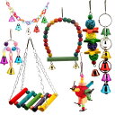インコ おもちゃ ブランコ 鳥グッズ 鳥かご 玩具 遊具 ペットグッズ 鳥 ケージ用品 吊り橋 セット