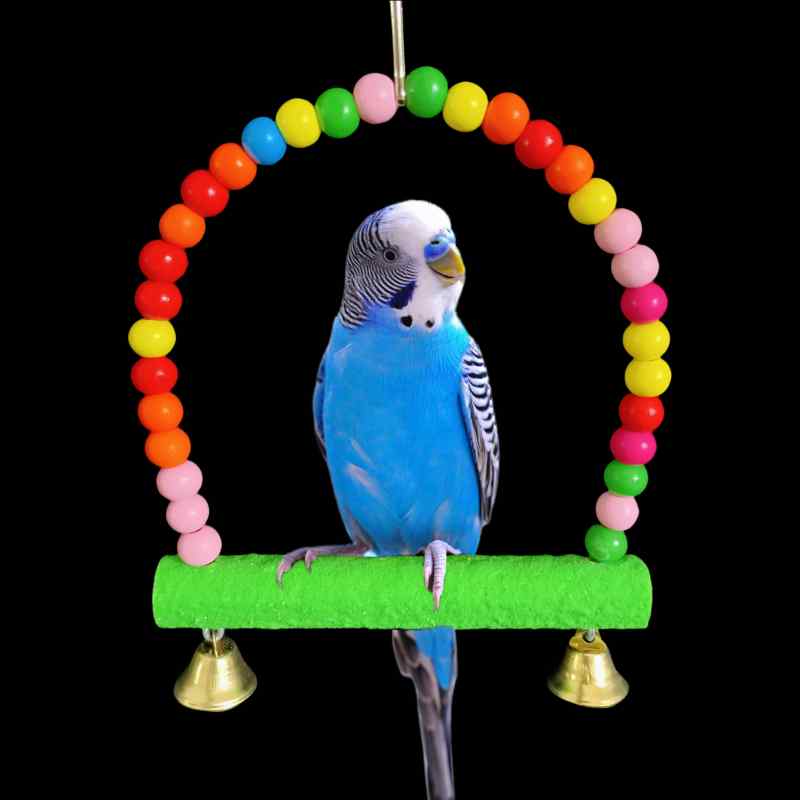 インコ おもちゃ ブランコ 鳥グッズ 鳥かご 玩具 遊具 ペットグッズ 小鳥 爪とぎ 遊び ゲージ ベージュ..