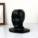 ブックエンド 顔モチーフ 樹脂 プラスチック おしゃれ クリエイティブ オブジェ 置物 ホームインテリア 書斎 デスク 卓上飾り ギフト セット ブラック