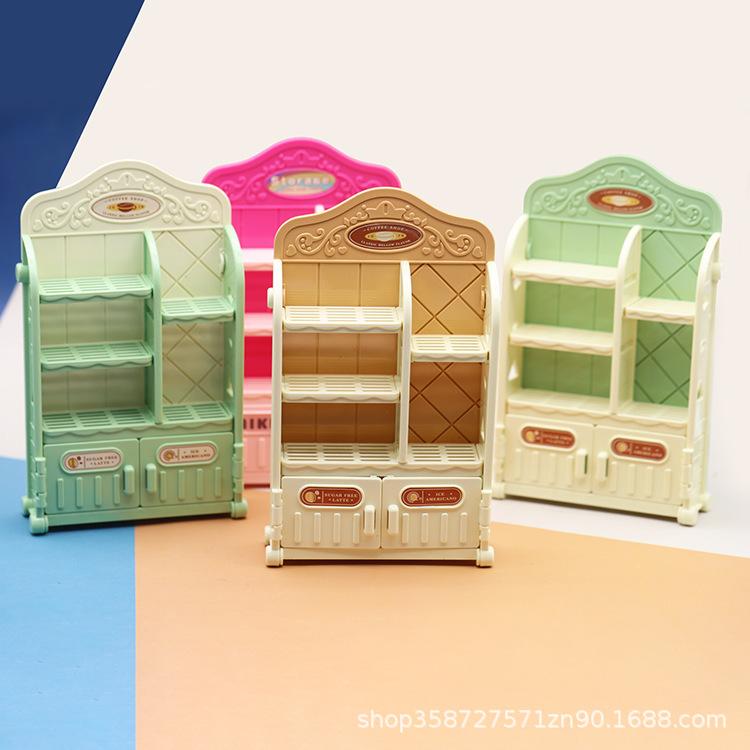 ドールハウス キッズ 子供用 キッチン ダイニングラック 食器棚 リアル ミニチュア プラスチック製 ジオラマ 情景 模型 小物 飾り 玩具