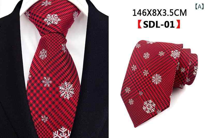 ネクタイ メンズ 紳士服飾雑貨 クリスマス柄 ポリエステル ジャカード織り 上質 高密度生地 ビジネス カジュアル パーティー イベント 冬の装い