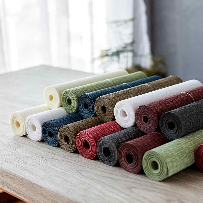 テーブルランナー 防水 紙製 茶席 ティーマット テーブルクロス 亜麻紙 リネン調 無地 中華風 茶室 和室 ダイニング リビング 多色展開