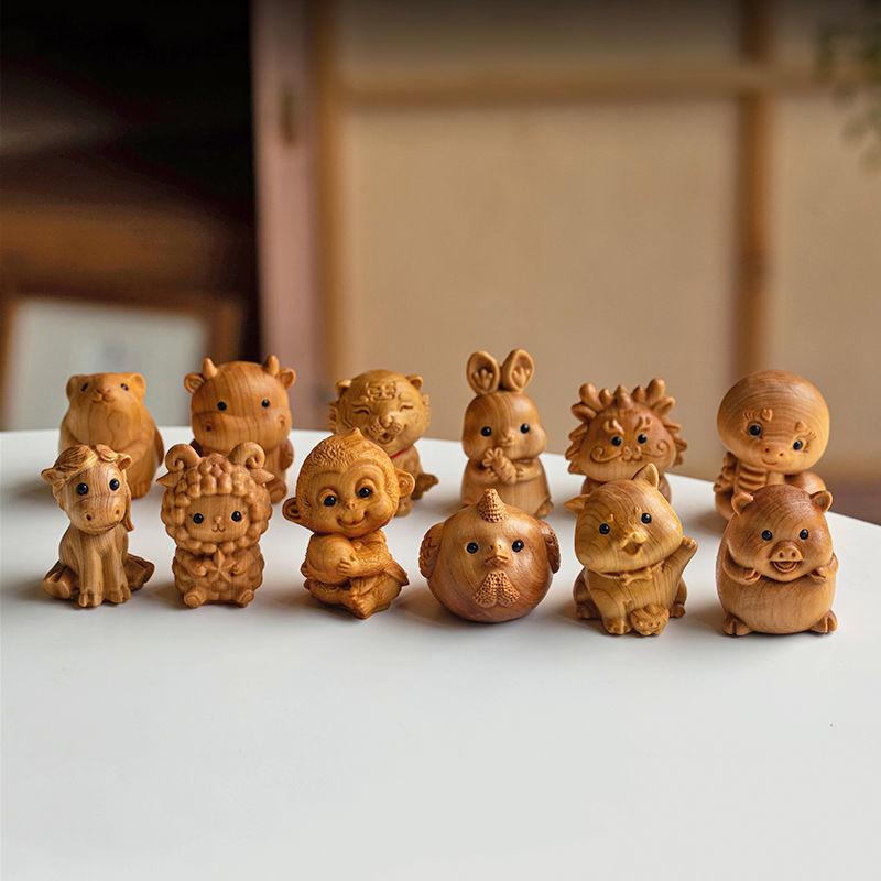 Plastic - キーホルダー 十二支 干支 動物モチーフ かわいい マスコット 軽量 プラスチック製 キーチェーン バッグチャーム 鞄飾り ストラップ ファッション小物 縁起物 お守り