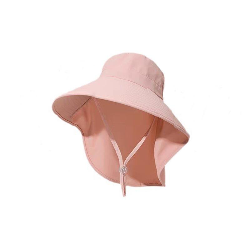 帽子 レディース つば広 UVカット 日よけ 紫外線対策 フェイスカバー ネックガード ポニーテール対応 夏 サイクリング 登山 アウトドア レジャー 旅行 スポーツ観戦 軽量 通気性 ポリエステル 綿混 ハット