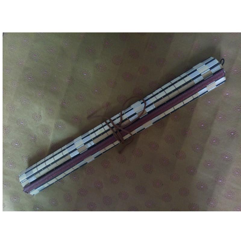 筆巻き 竹製 大容量 ポータブル 文具収納ケース 携帯用 筆記用具入れ 毛筆 書道用具 文房四宝セット ロールアップ式 巻物型 デスク整理 趣味 学習用