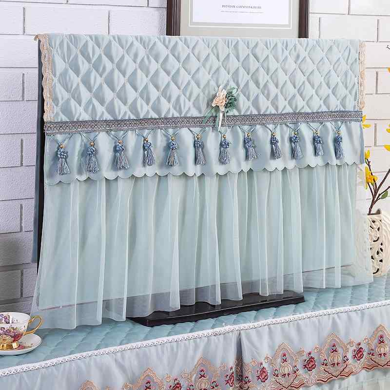 テレビカバー 液晶テレビ用 65インチ対応 家庭用 壁掛け式 レース布製 防塵保護カバー 曲面スクリーン..